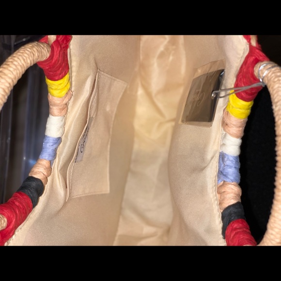 Multi Color Straw Tote Bag - Picture 4 of 4